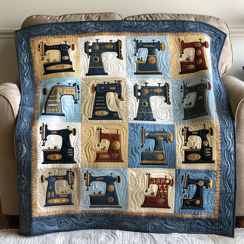 Timeless Sewing Machine Quilted Blanket NCU0TH315