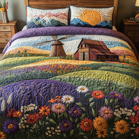 Timeless Windmills Quilted Bedding Set NCU0DV4389
