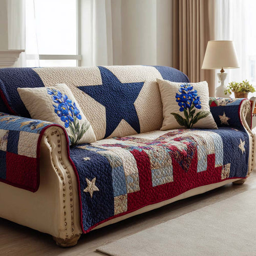 Timeless Americana Quilted Sofa Cover NCU0XD2264
