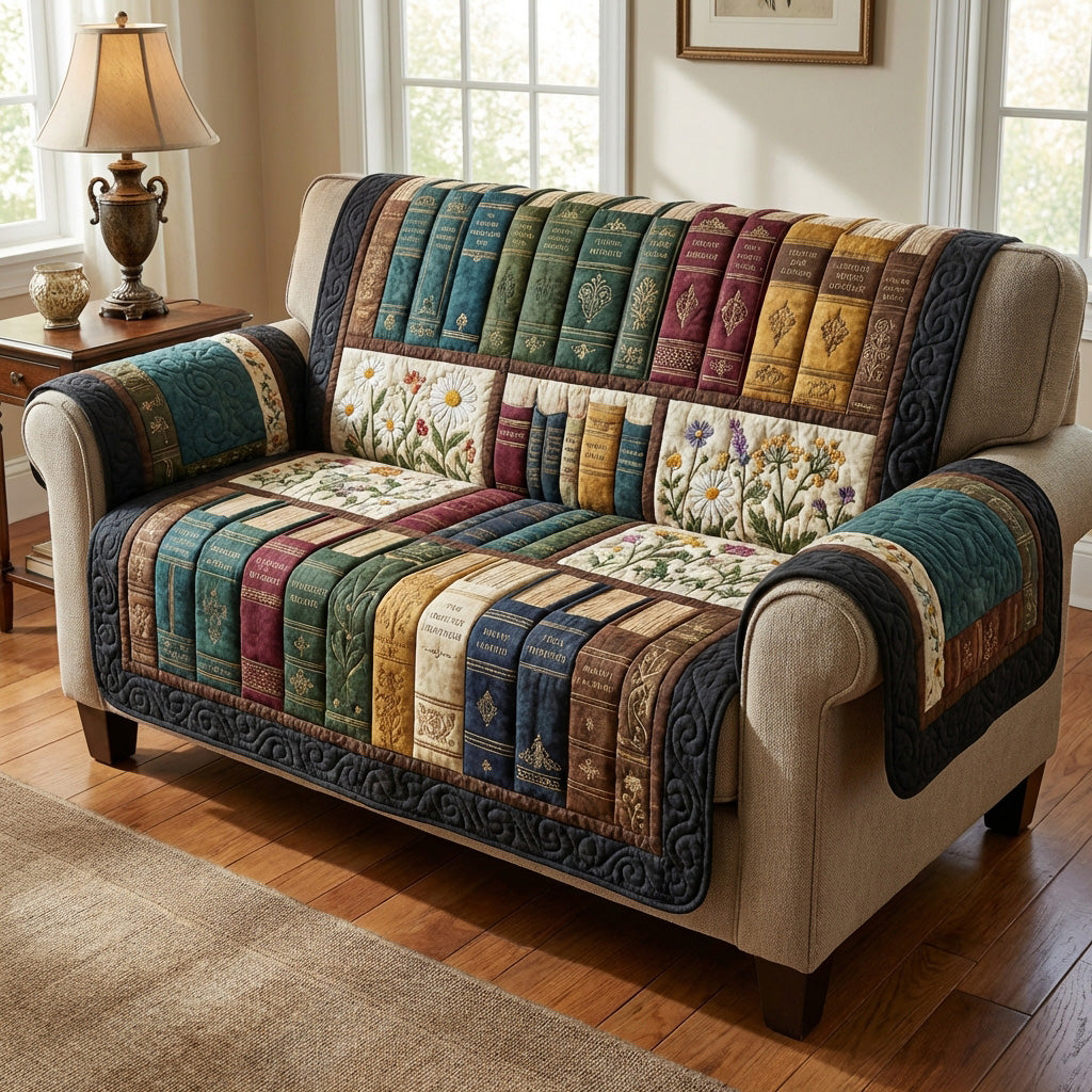 Timeless Book Charm Quilted Sofa Cover NCU0TV1603