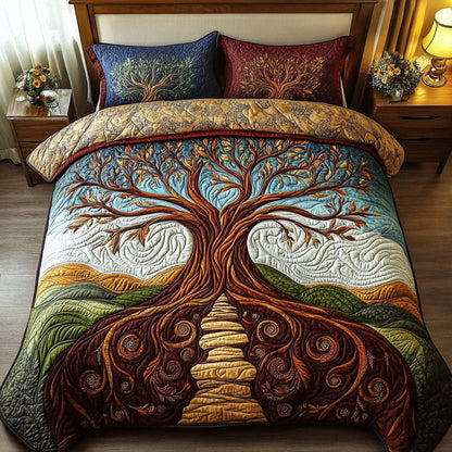 Timeless Branches 3-Piece Quilted Bedding Set NCU0PT3824