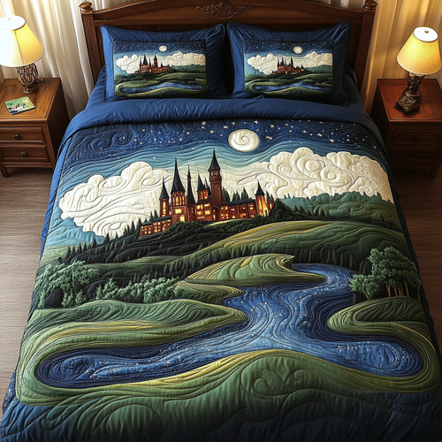 Timeless Castle 3-Piece Quilted Bedding Set NCU0DK7872