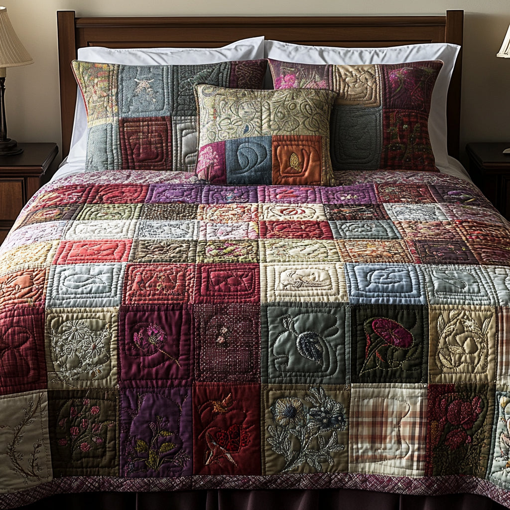 Patchwork 3-Piece Quilted Bedding Set NCU0VT100