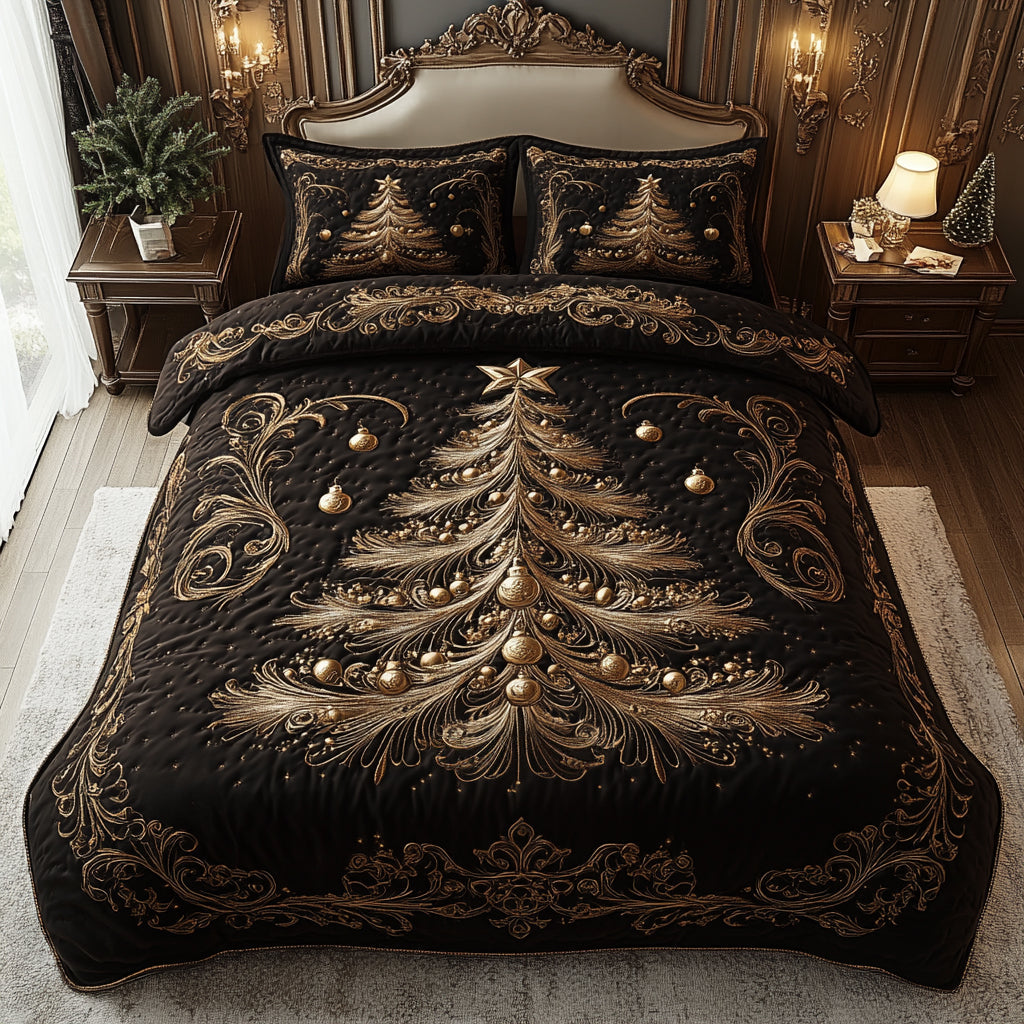 Timeless Evergreen 3-Piece Quilted Bedding Set NCU0DV8485