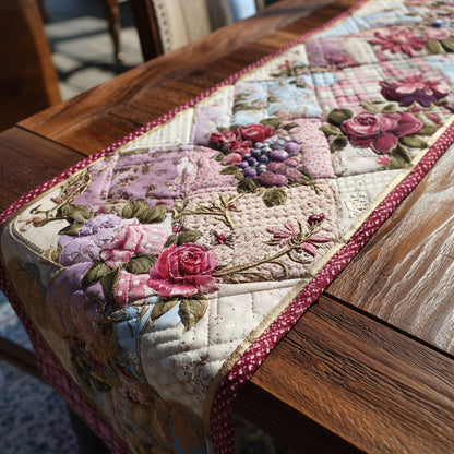 Timeless Floral Quilted Table Runner NCU0PT11253