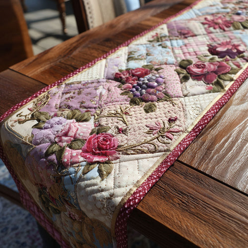 Timeless Floral Quilted Table Runner NCU0PT11253