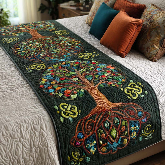 Timeless Forest Quilted Bed Runner NCU0NT8584