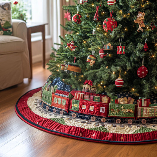 Timeless Glow Quilted Christmas Tree Skirt NCU0PT2702