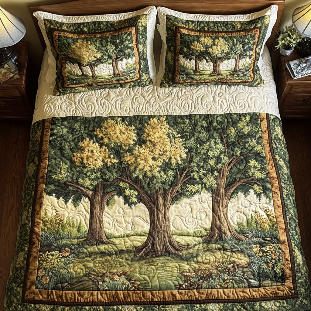 Timeless Grove 3-Piece Quilted Bedding Set NCU0DK7062