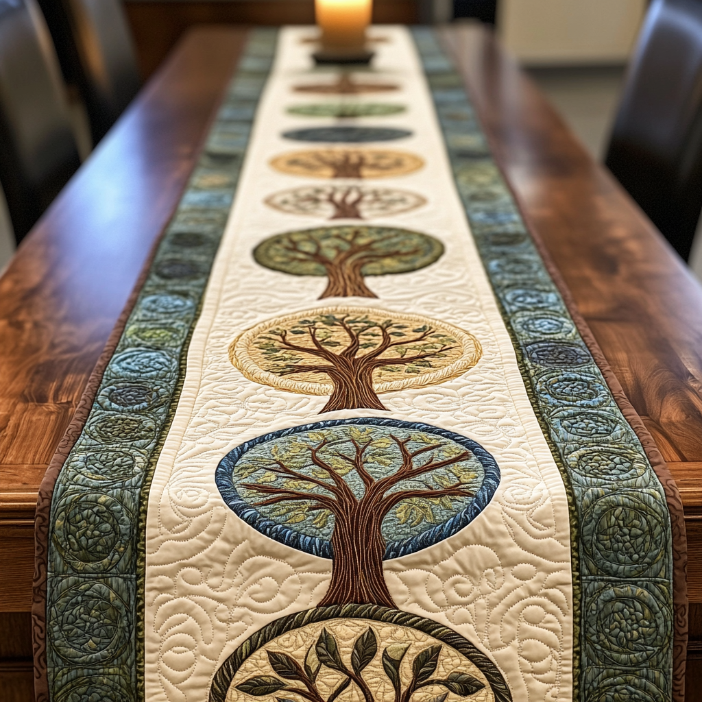 Timeless Grove Quilted Table Runner NCU0VH5477