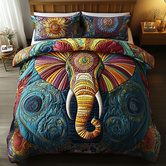Timeless Herd 3-Piece Quilted Bedding Set NCU0DK4371