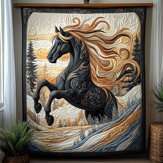 Timeless Hoofbeats Quilted Blanket NCU0DV3082