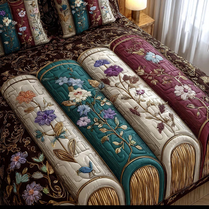 Timeless Library 3-Piece Quilted Bedding Set NCU0DV9042