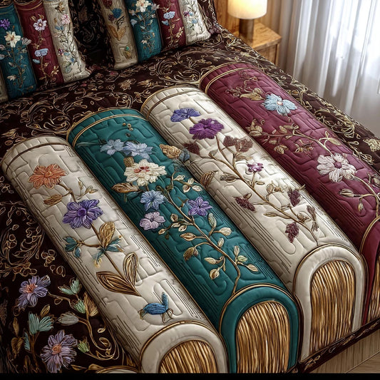 Timeless Library 3-Piece Quilted Bedding Set NCU0DV9042