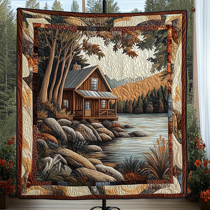 Timeless Log Cabin Quilted Blanket NCU0DK3585