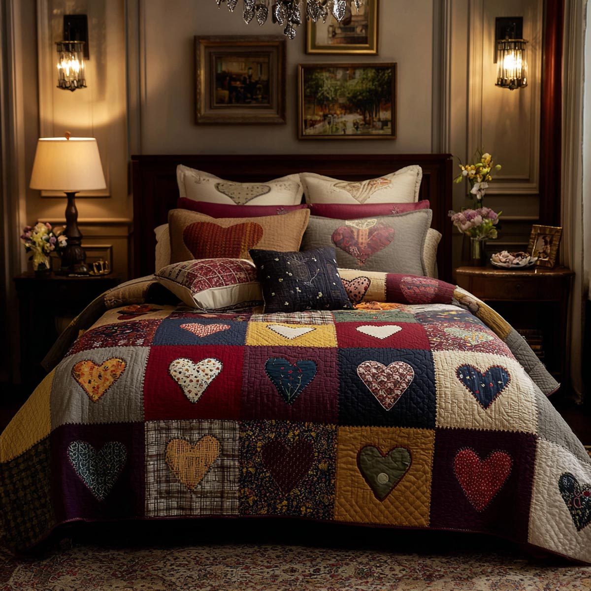 Timeless Love 3-Piece Quilted Bedding Set NCU0DV9232