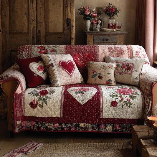 Timeless Love Quilted Sofa Cover NCU0DV9130