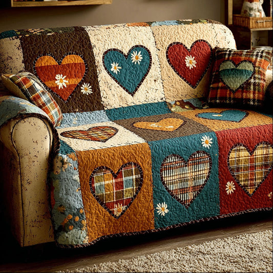 Timeless Love Quilted Sofa Cover NCU0NT11889