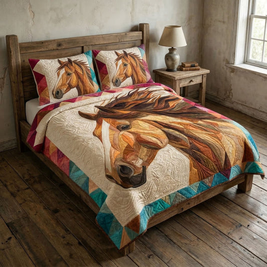 Timeless Mustang 3-Piece Quilted Bedding Set NCU0NT12535
