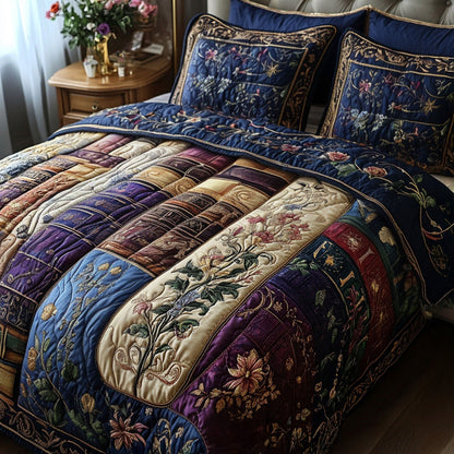 Timeless Pages 3-Piece Quilted Bedding Set NCU0PT5918