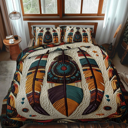 Timeless Patterns 3-Piece Quilted Bedding Set NCU0PT3159