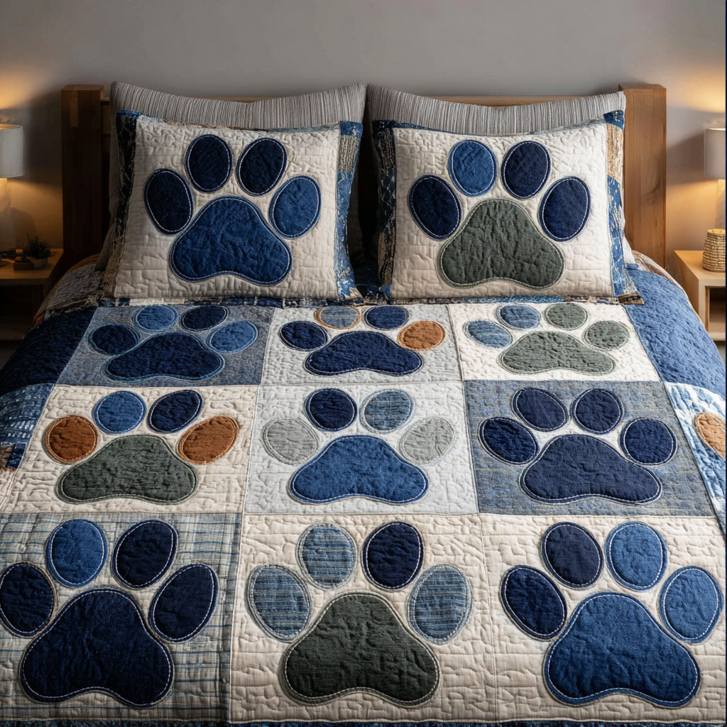 Timeless Paws 3-Piece Quilted Bedding Set NCU0NT11871