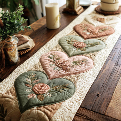 Timeless Petals Quilted Table Runner NCU0TV1468