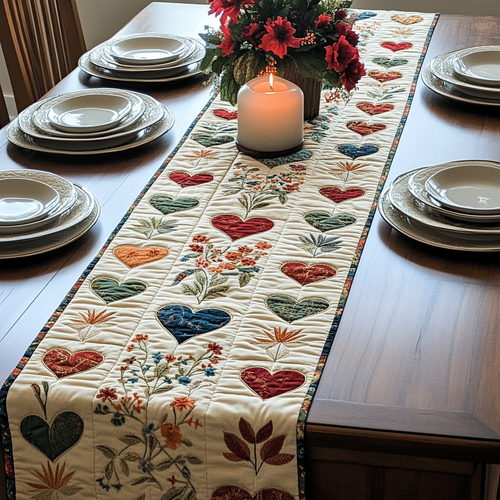Timeless Romance Quilted Table Runner NCU0VH2798