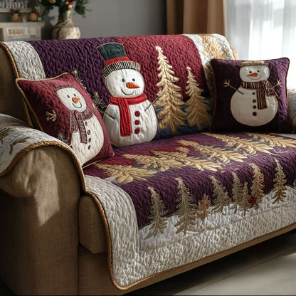 Timeless Snowfolk Quilted Sofa Cover NCU0PT10384