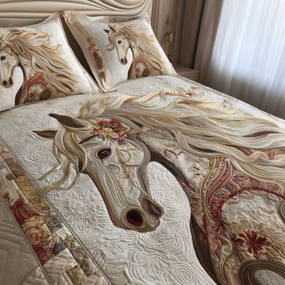 Timeless Stallion 3-Piece Quilted Bedding Set NCU0NT12076