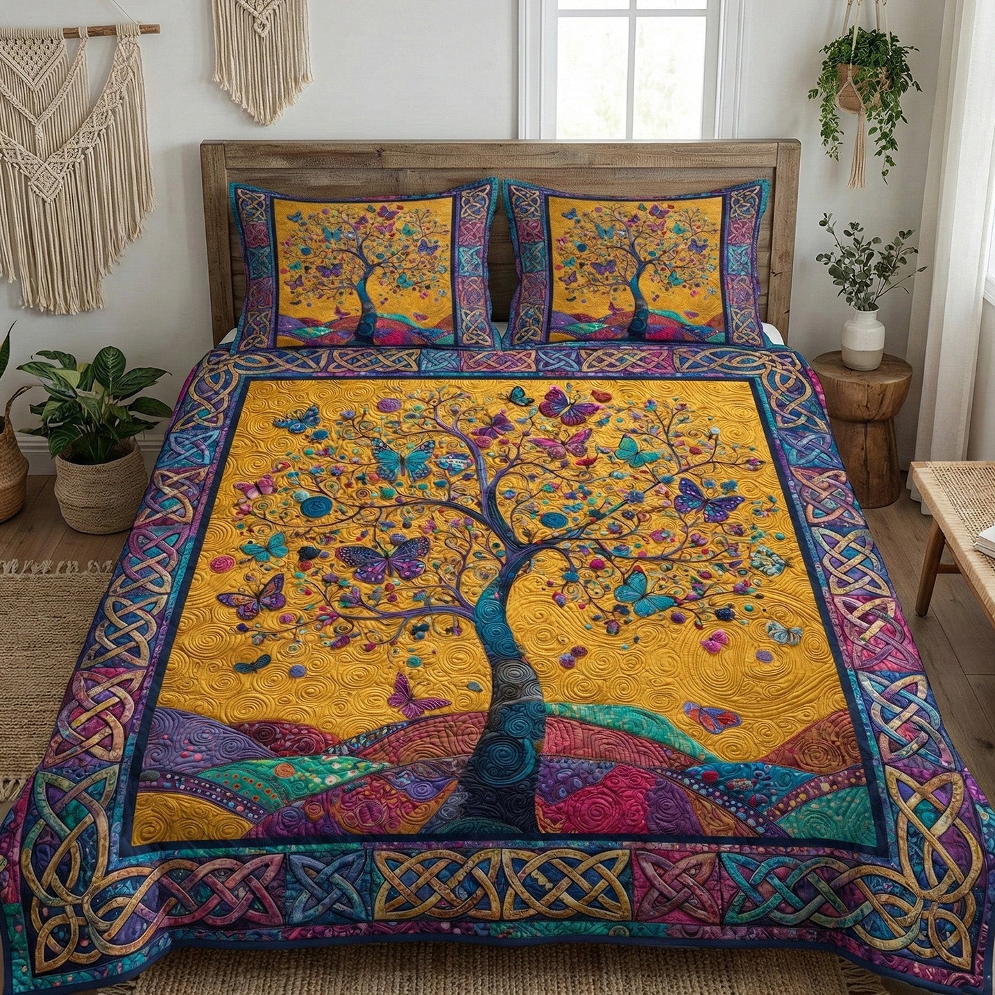Timeless Tree 3-Piece Quilted Bedding Set NCU0NT12279