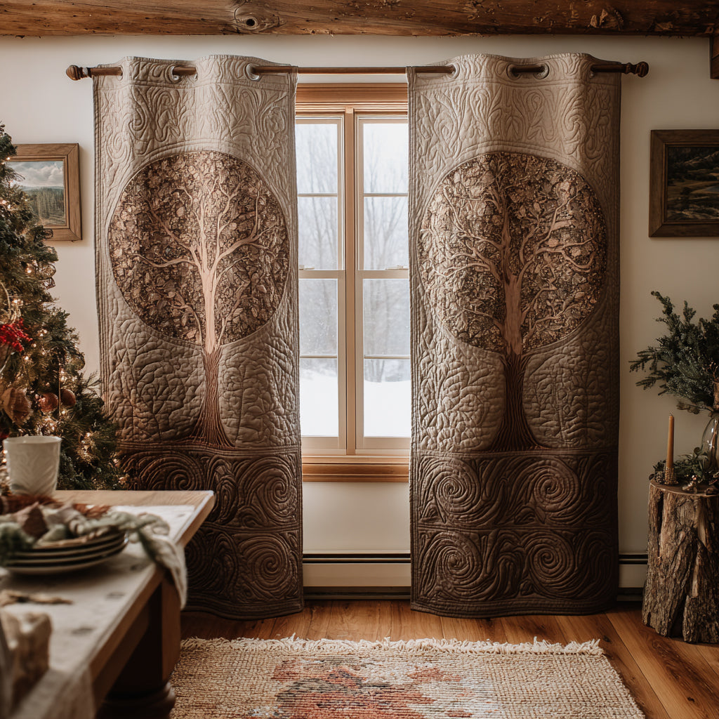 Timeless Tree Quilted Curtains NCU0DV8666