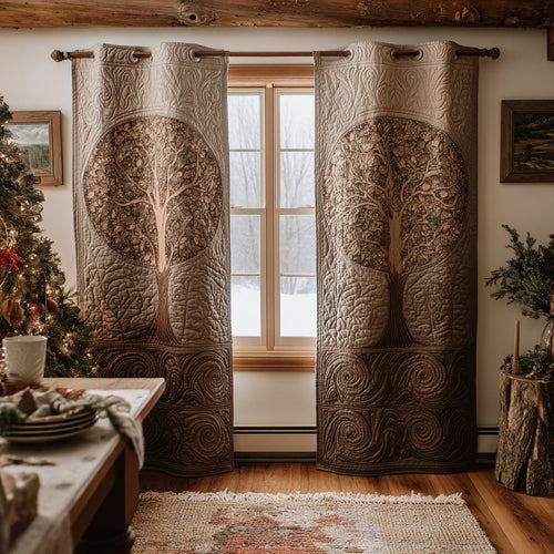 Timeless Tree Quilted Curtains NCU0DV8666