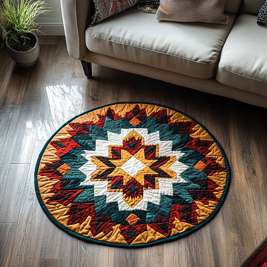 Timeless Tribe Quilted Round Mat NCU0DK5165
