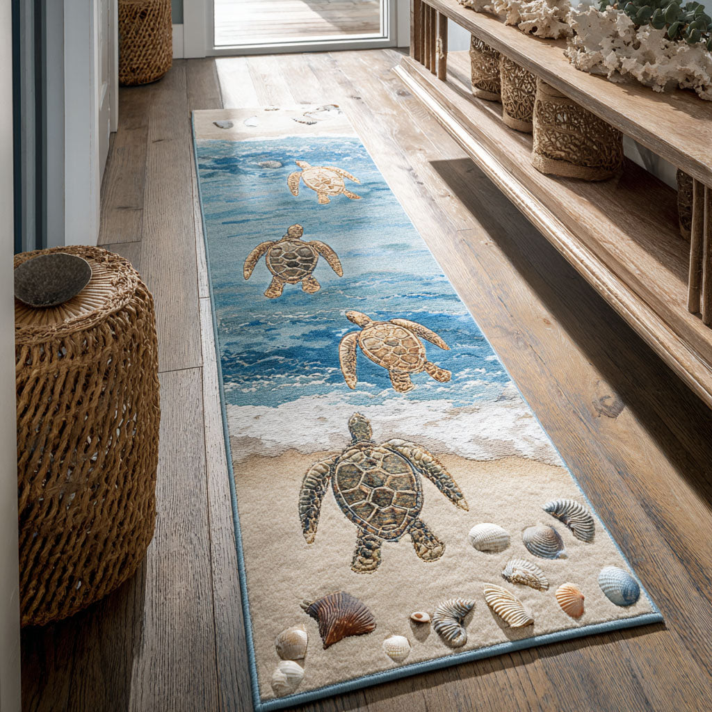 Turtle Rug Runner Timeless Turtle Runner Carpet NCU0PT10027 – Vantique