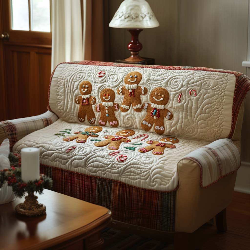 Tinsel Sparkle Quilted Sofa Cover NCU0NT11070