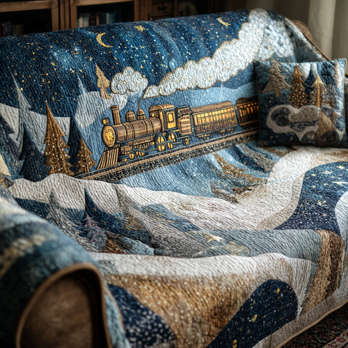 Tinsel Train Quilted Sofa Cover NCU0DV8366