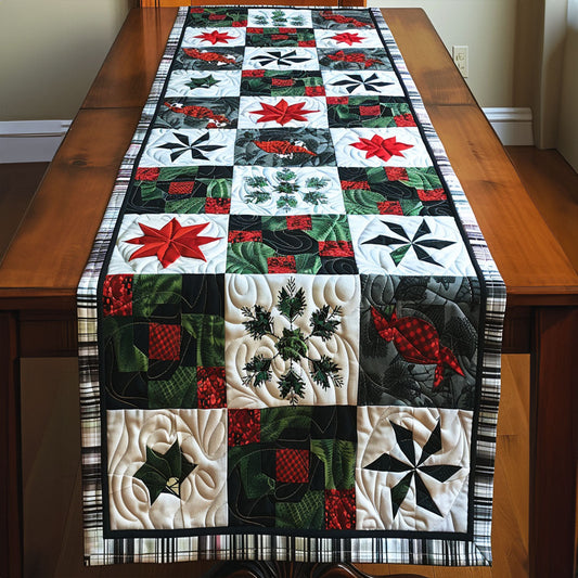 Tinsel and Holly Days Quilted Table Runner NCU0PT1647
