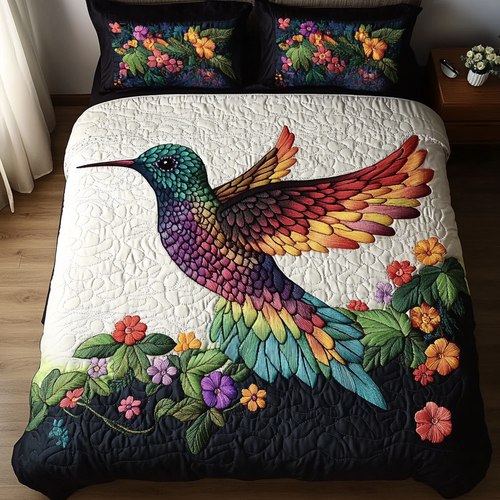Tiny Wings 3-Piece Quilted Bedding Set NCU0DK7052