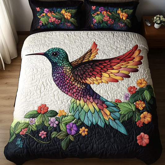Tiny Wings 3-Piece Quilted Bedding Set NCU0DK7052