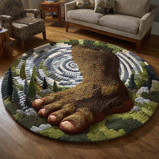 Titan Footprint Quilted Round Mat NCU0XD1057