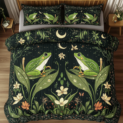 Toad Bloom 3-Piece Quilted Bedding Set NCU0VH5785