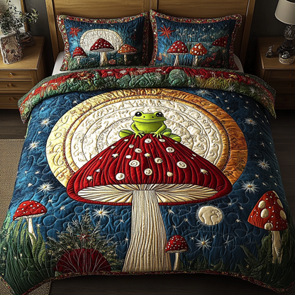 Toadstool Dreams 3-Piece Quilted Bedding Set NCU0DK3747