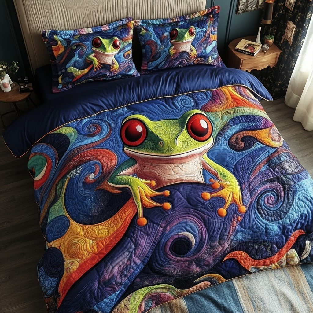 Toadstool Whisper 3-Piece Quilted Bedding Set NCU0DK4796