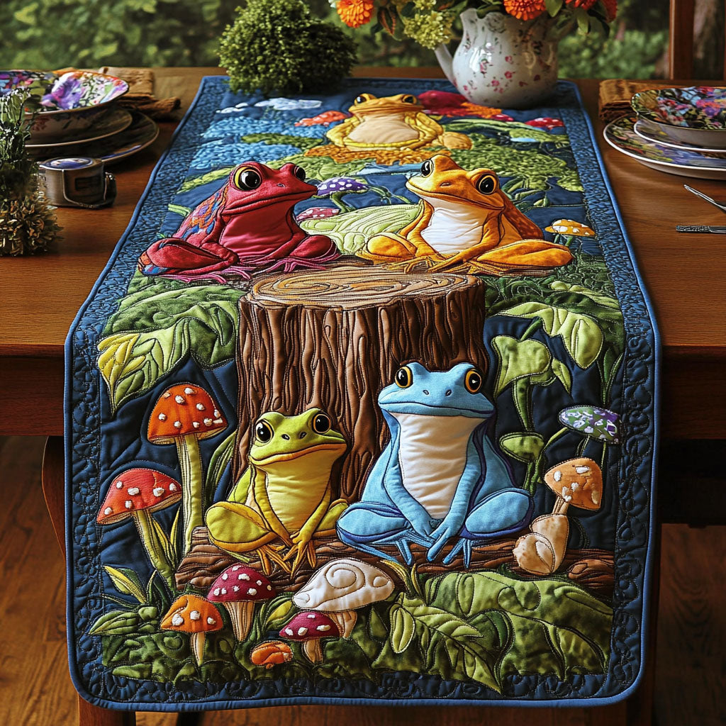 Toadstool Wonderland Quilted Table Runner NCU0PT4142