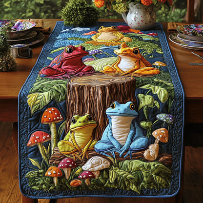 Toadstool Wonderland Quilted Table Runner NCU0PT4142
