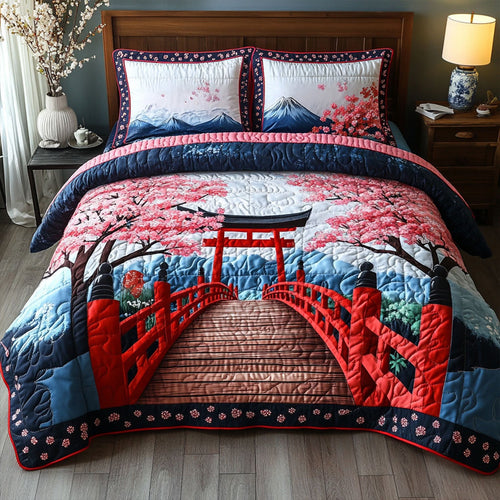 Torii Gate Serenity 3-Piece Quilted Bedding Set NCU0PT6700
