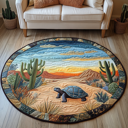 Tortoise Grace Quilted Round Mat NCU0DK7531