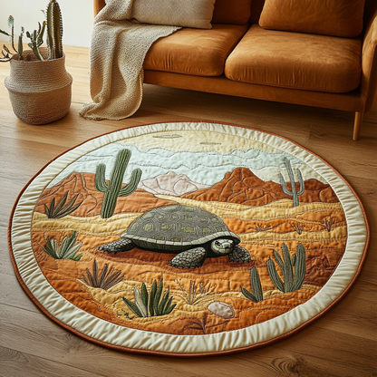 Tortoise Journey Quilted Round Mat NCU0DK7528