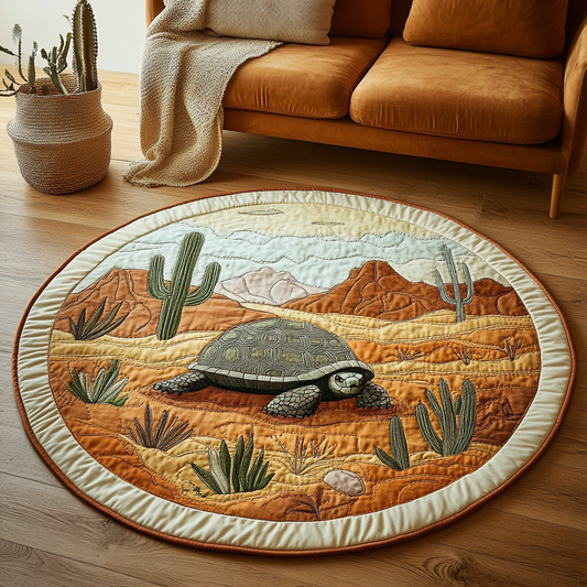 Tortoise Journey Quilted Round Mat NCU0DK7528